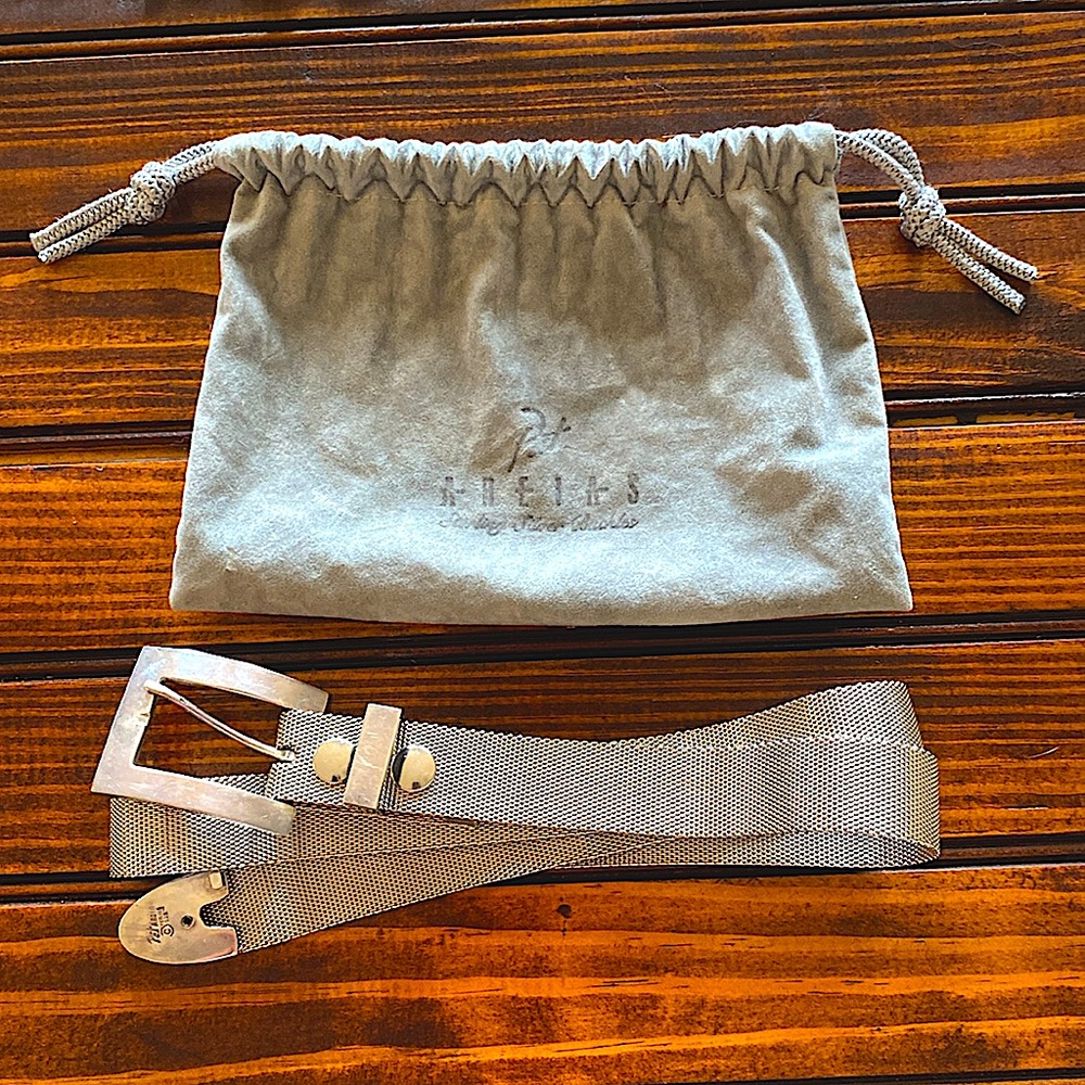 Pat Areias Solid Sterling Silver Mesh Belt